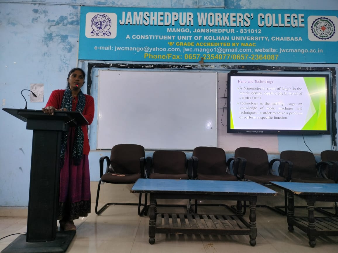 jamshedpur : वर्कर्स कॉलेज में ‘बेसिक्स ऑफ नैनो टेक्नोलॉजी एंड ईट्स ऍप्लिकेशन’ विषय पर व्याख्यान आयोजित