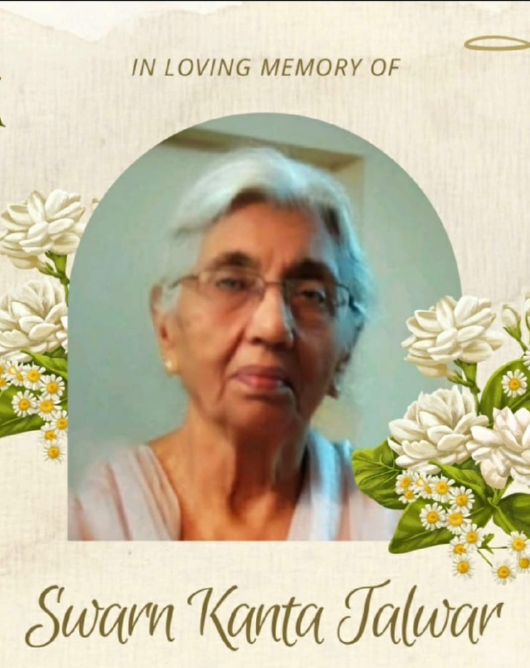 ग्रेजुएट महाविद्यालय की पूर्व हिंदी विभाग की शिक्षिका प्रो. स्वर्णकांता तलवार का निधन