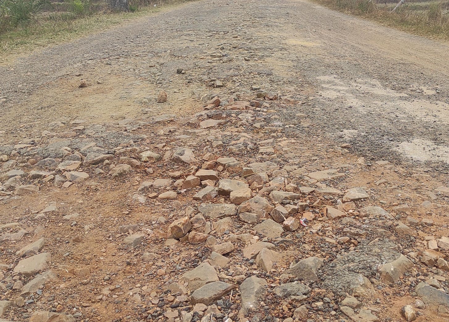 Chakulia : बड़ामचाटी से जोभी जाने वाली सड़क की जर्जरता से ग्रामीण हैं परेशान