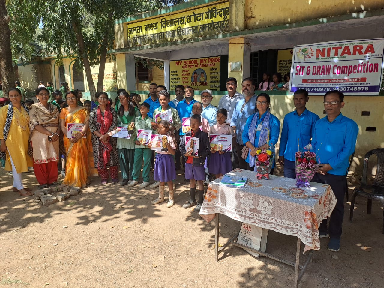 Jamshedpur: छोटा गोविंदपुर में बच्चों के लिए सिट एंड ड्रॉइंग प्रतियोगिता का आयोजन