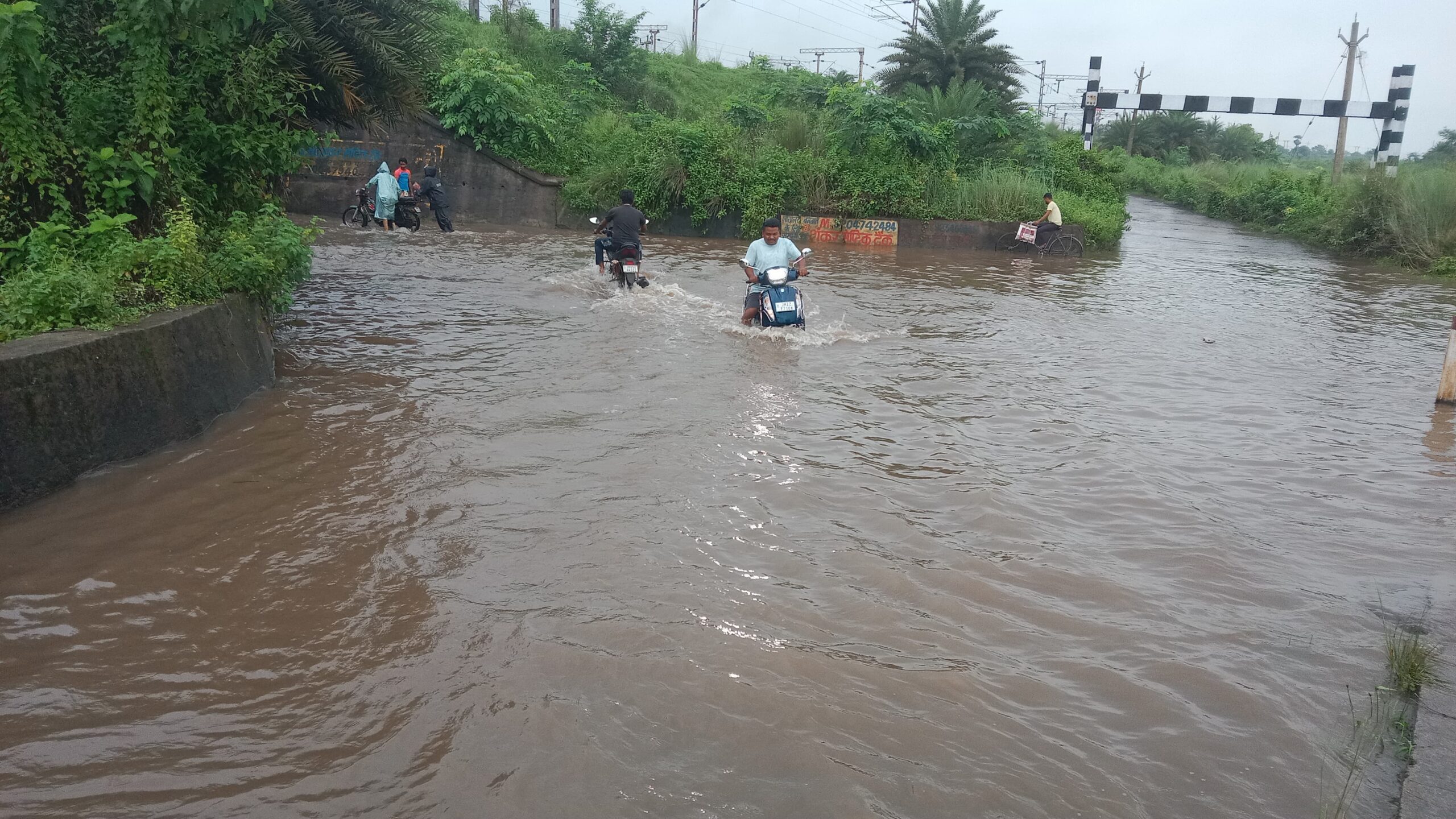 Gamharia: ढलाई पर लाखों खर्च, फिर भी डूबा गम्हरिया स्टेशन का पुल, राहगीर बेहाल