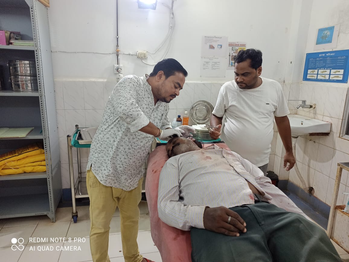 Baharagoda : बाइक व साइकिल में सीधी टक्कर, साइकिल सवार जख्मी