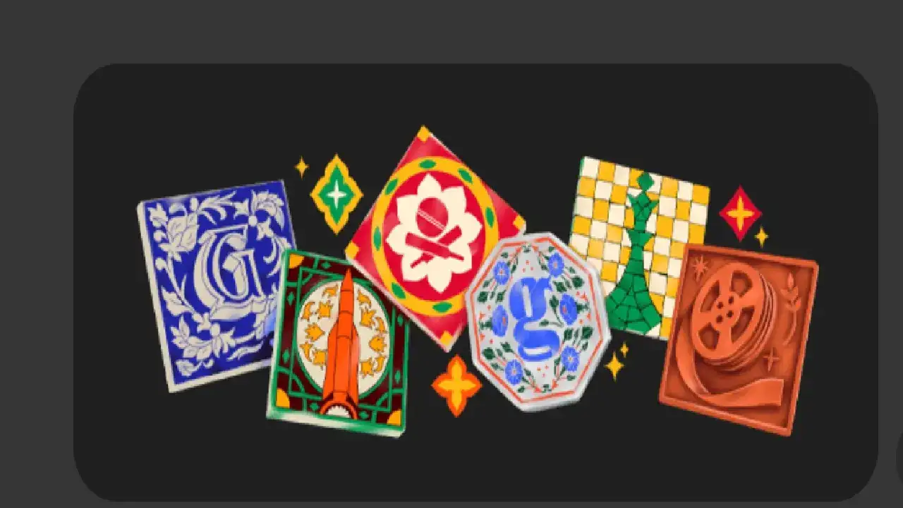 Indian Independence Day 2025: जयपुर ब्लू पॉटरी से लेकर अंतरिक्ष मिशन तक — Google Doodle में सजा भारत