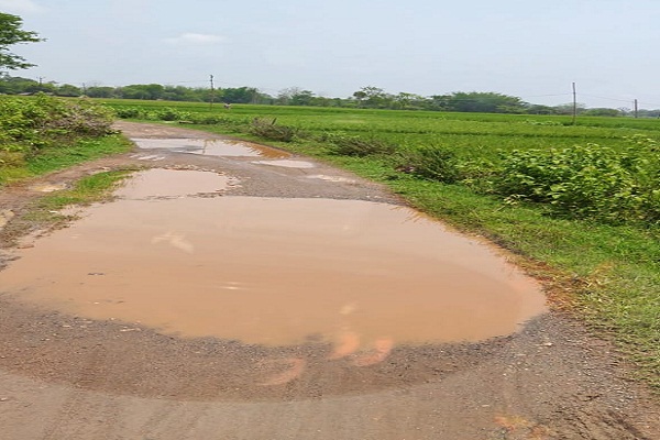 Bahragora : बरसोल की जर्जर सड़क पर चलना हुआ दूभर, ग्रामीणों में आक्रोश