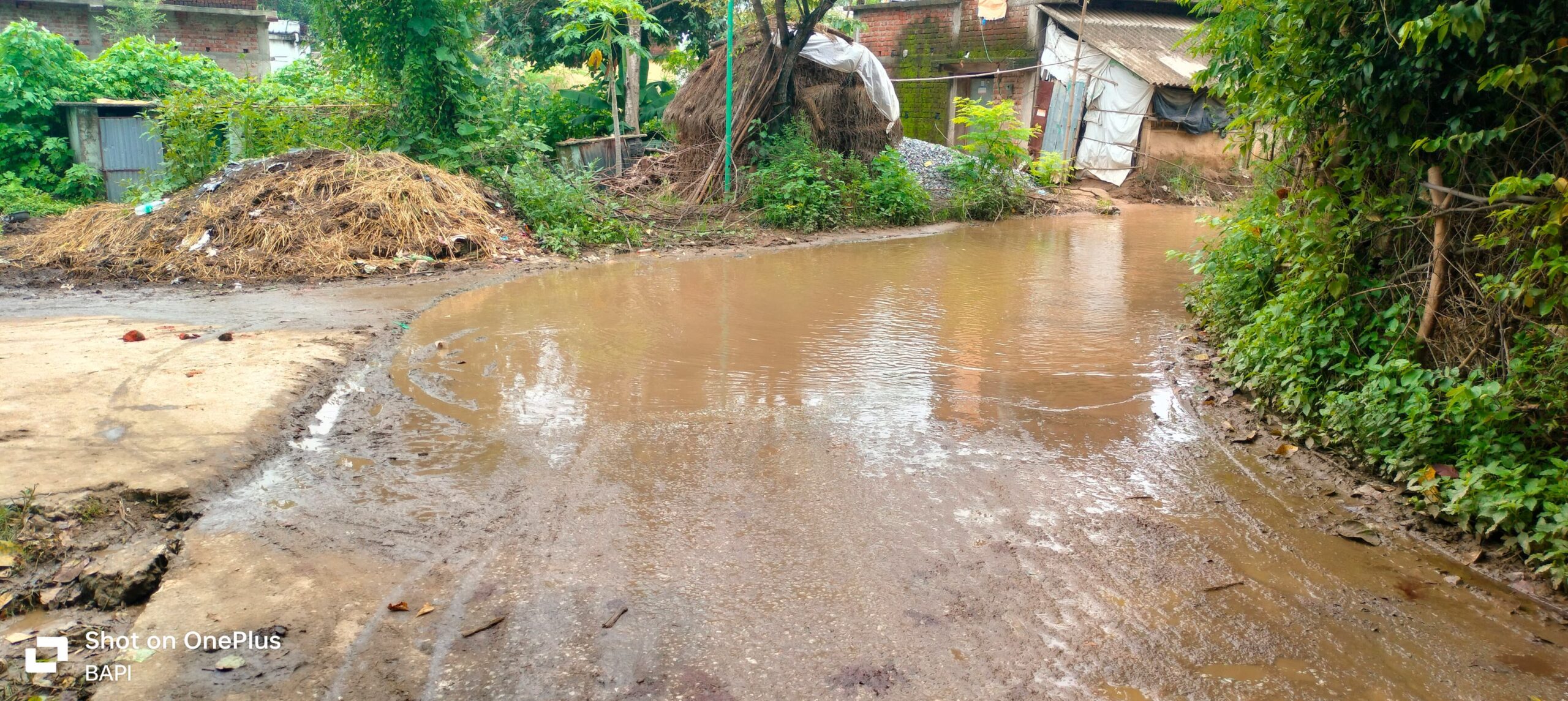 Bahragora : बाबा चित्रेश्वर धाम की मुख्य सड़क बनी दलदल, श्रावण मास से पहले ग्रामीणों ने सड़क मरम्मत की गई मांग